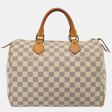 White Damier Azur Canvas Speedy 30 handbag