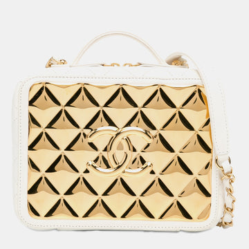 Medium Lambskin Golden Plate Vanity Case