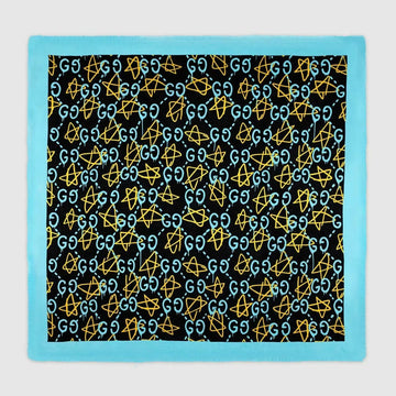 Gucci Ghost  VS Star Modal Silk Large Scarf Shawl w/Box