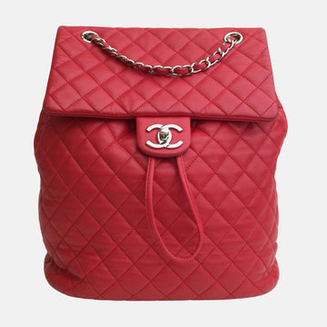 Red Leather Small Urban Spirit Backpacks