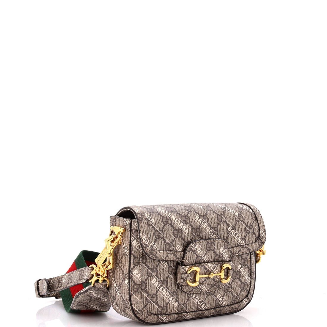 x Balenciaga The Hacker Project Horsebit 1955 Shoulder Bag VS Coated Canvas Mini