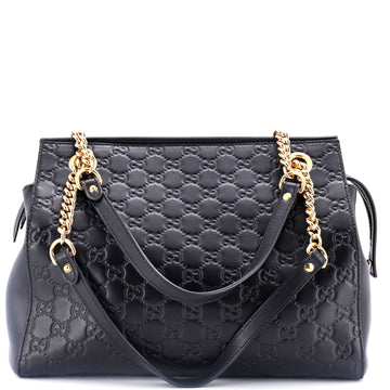 GUCCI Soft Signature Shoulder Bag Guccissima Leather Medium