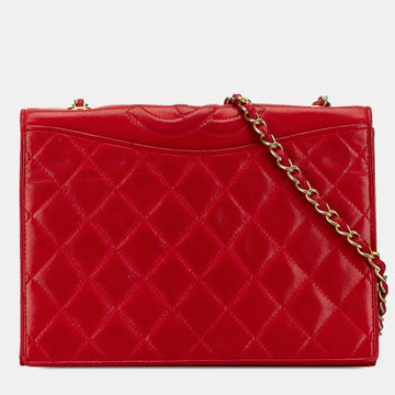 CC Quilted Lambskin Full Flap Bag