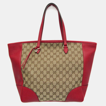 Red/Beige Leather GG Canvas Medium Bree Tote