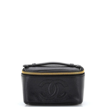 CHANEL Vintage Timeless Cosmetic Case Caviar Small