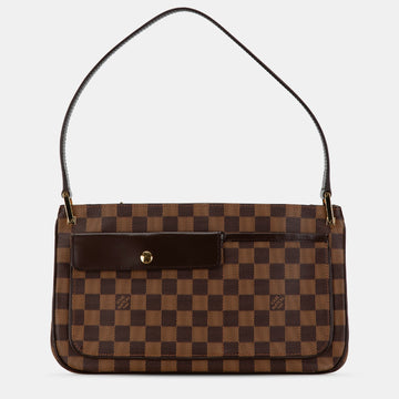 Brown Damier Ebene Canvas Aubagne Shoulder Bag