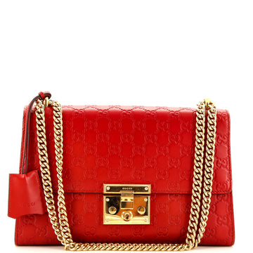 GUCCI Padlock Shoulder Bag Guccissima Leather Medium