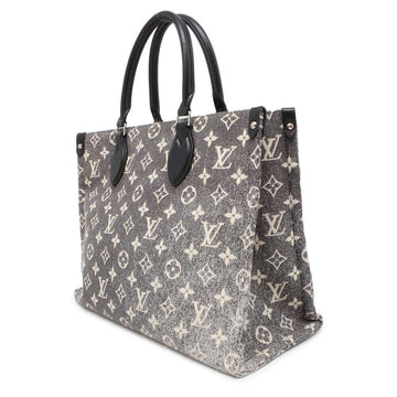 LOUIS VUITTON Onthego Noir/White M46448 Monogram?Jacquard Denim Size MM