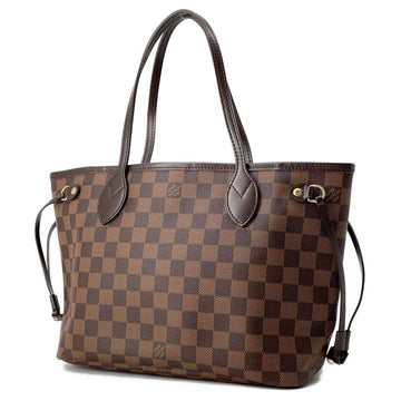 LOUIS VUITTON Neverfull Red N51109 Damier Ebene Canvas Size PM