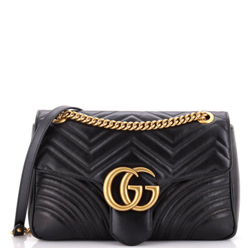 VS Marmont Flap Bag Matelasse Leather Medium