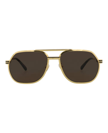 Aviator-Frame Metal Sunglasses
