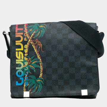 Black Damier Cobalt Jungle District Messenger PM
