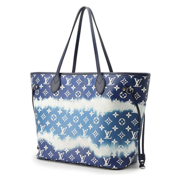 LOUIS VUITTON Neverfull Blue M45128 Monogram?Canvas LV Escale Size MM