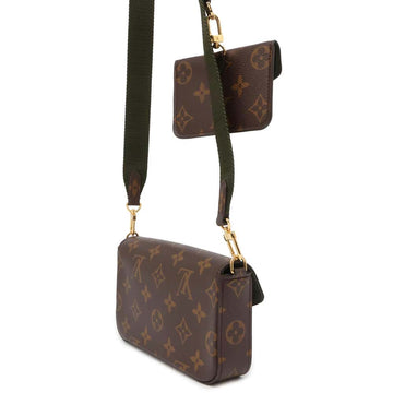 LOUIS VUITTON Multiie Pochette Green M80091 Monogram