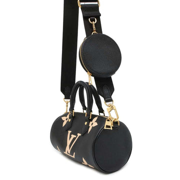 LOUIS VUITTON Papillon Noir/ Beige M45980 Monogram Empreinte Leather Size BB