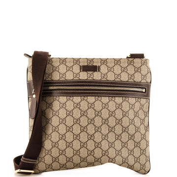 Front Zip Flat Messenger Bag VS Coated Canvas Medium