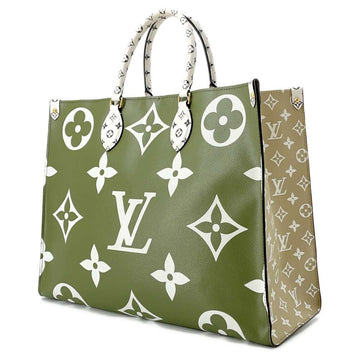 LOUIS VUITTON Onthego Creme/Khaki/Beige M44571 Monogram / Giant Size GM