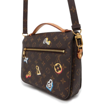 LOUIS VUITTON Pochette Metis Brown M44366 Monogram Love Padlock Size MM