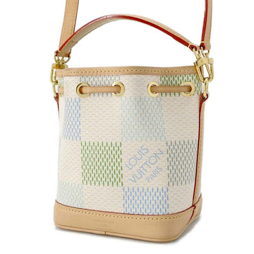 LOUIS VUITTON Nano Noe Pistachio Green N40640 Damier Licious