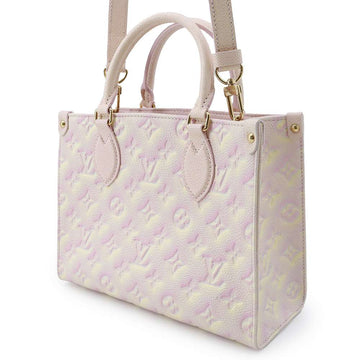 LOUIS VUITTON Onthego Light Pink M46168 Monogram Empreinte Leather Size PM