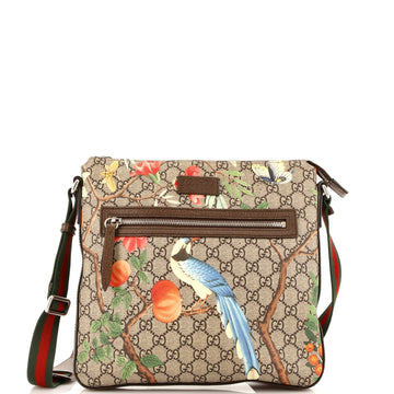 Front Zip Messenger Tian Print VS Coated Canvas Medium