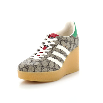 x Adidas Women's Gazelle Wedge Sneakers VS Coated Canvas with Rubber