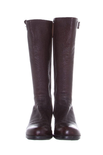 Prada Sport Brown Leather Riding Boots SZ 40