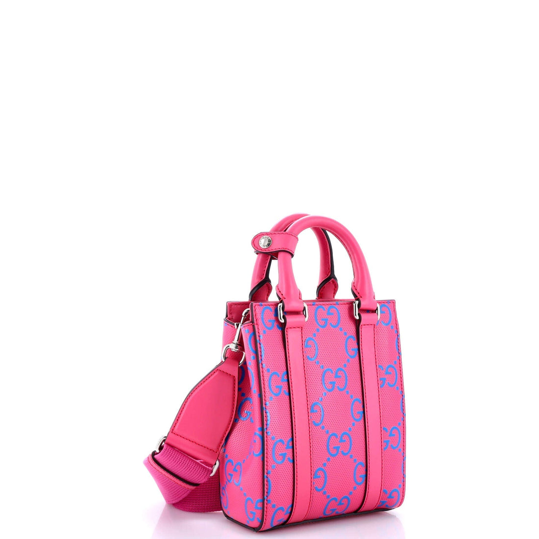 Convertible Open Tote VS Embossed Perforated Leather Mini
