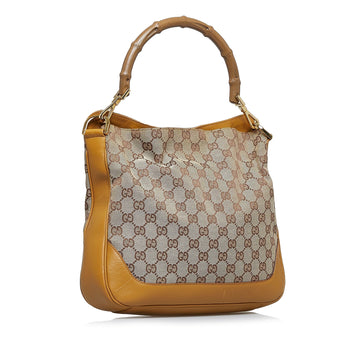 GUCCI VS Canvas Bamboo Web Satchel