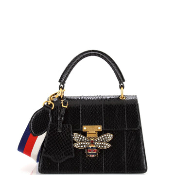 GUCCI Queen Margaret Top Handle Bag Snakeskin Small