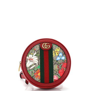 GUCCI Ophidia Round Backpack Flora GG Coated Canvas Mini