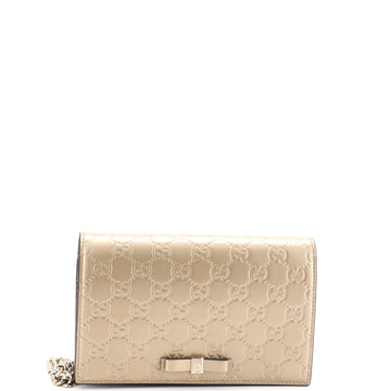 Signature Wallet on Chain Guccissima Leather
