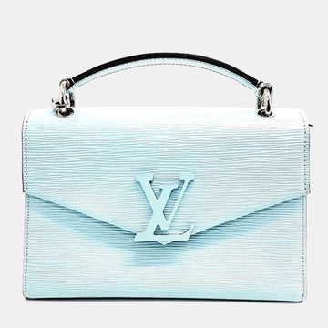 Blue Epi Leather Grenelle Pochette Top Handle Bag