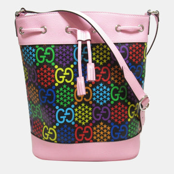 Pink Leather GG Psychedelic Bucket Bag
