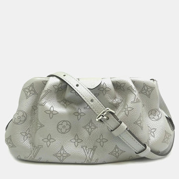 Grey Mahina Leather Scala Shoulder Bag