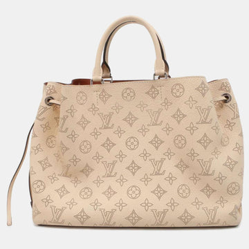 Cream Monogram Mahina Leather Bella Shoulder Bag