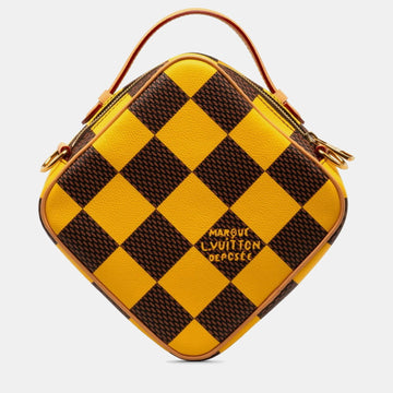 Volcano Orange Damier Pop Chess Handbag