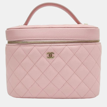 Light Pink Caviar Leather Vanity Case