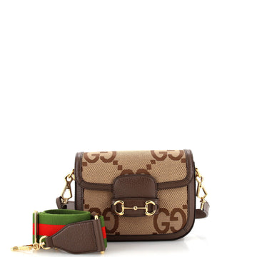 Horsebit 1955 Shoulder Bag Jumbo VS Canvas Mini