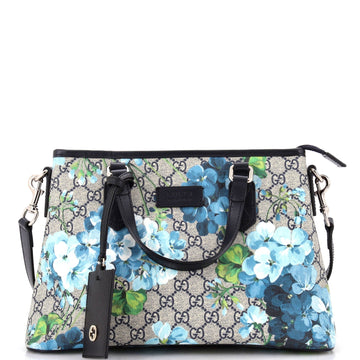 Convertible Zip Tote Blooms Print VS Coated Canvas Medium