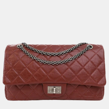 Red Leather 227 Medium Reissue Double Flap Reissue Shoulder Bag