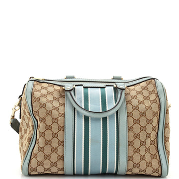 GUCCI Vintage Web Boston Bag GG Canvas Medium