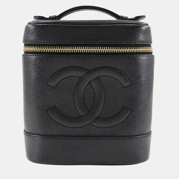 Black Caviar Leather CC Timeless Vanity Bag