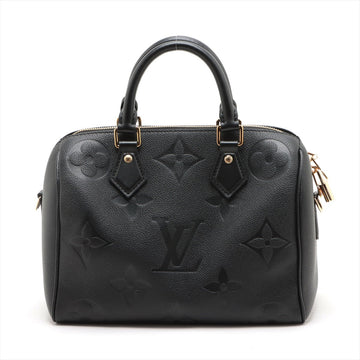 Louis Vuitton Noir Monogram Empreinte Leather Speedy Bandouliere 25 [Clearance Sale]