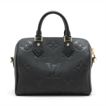 Louis Vuitton Noir Monogram Empreinte Leather Speedy Bandouliere 25 [Clearance Sale]