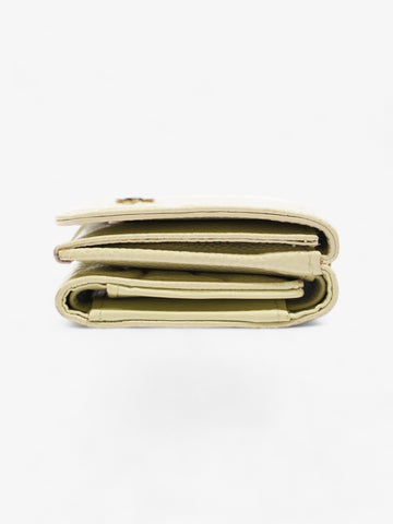 Chanel Camelia Wallet Beige Caviar Leather