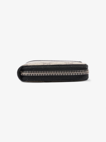Gucci Zip Around CS Wallet Beige And Ebony CS Supreme / Black Coated Canvas