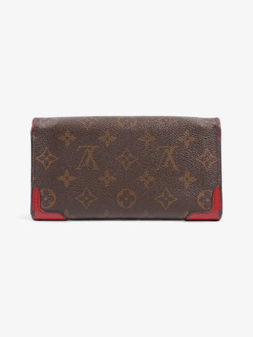 Louis Vuitton Portefeiulle Retiro French Wallet Monogram / Red Coated Canvas