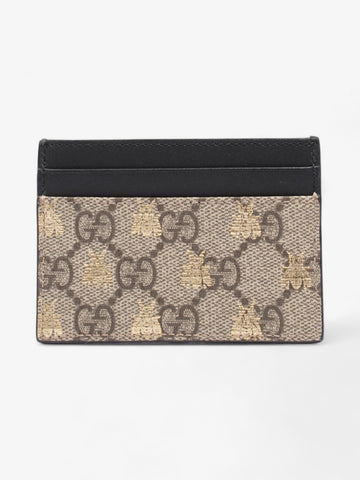 Gucci Bee Card Holder CS Supreme / Black / Gold Coated Canvas
