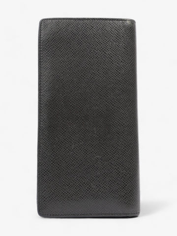 Louis Vuitton Taiga Portefeuille Brazza Long Wallet Black Leather